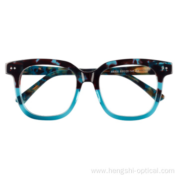 Men Bridge Transparent Unisex Acetate Frame Eye Glasses